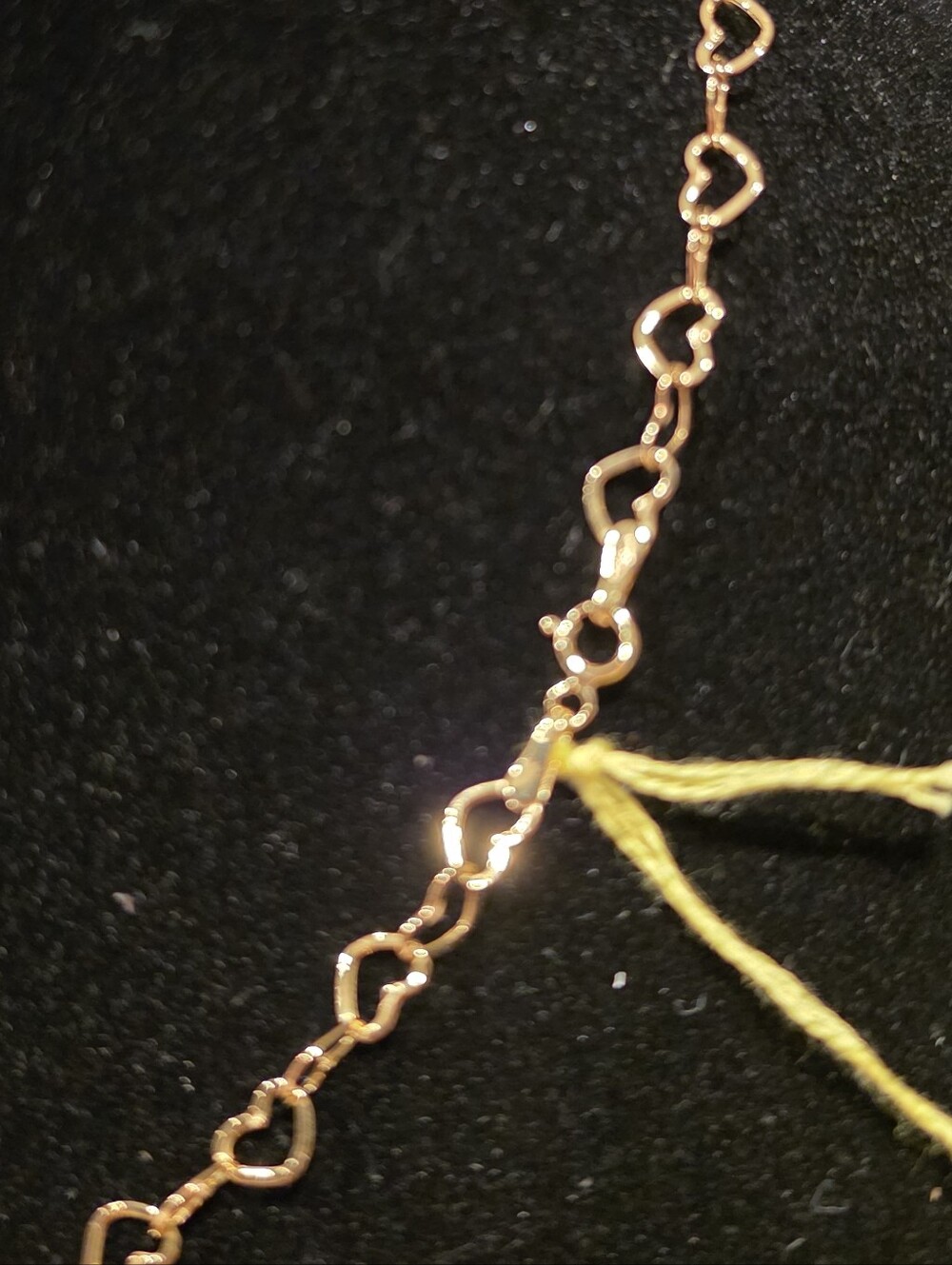 🎶💕18K Real Gold Link Heart Chain Necklace💕🎶 - Picture 3 of 4